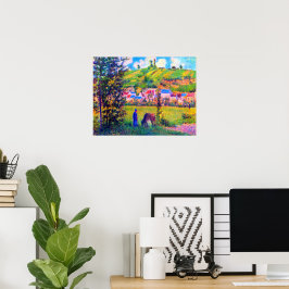 ランドスケープアットシャポンバルカミーユピサロ1880 ポスター