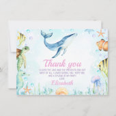 ランドスケープアンダーザシー誕生日サンキューカード 招待状 (正面)