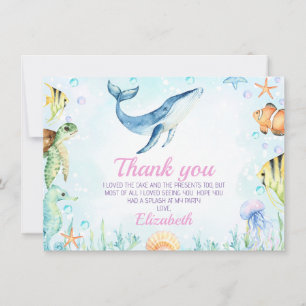 ランドスケープアンダーザシー誕生日サンキューカード 招待状