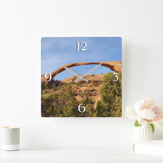 ランドスケープアーチアットアーチズナショナルパーク スクエア壁時計 (ホーム)
