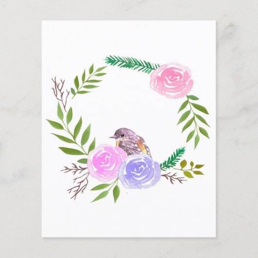 ランドスケープアートキャンバス|バードラバーギフトカラフル| チラシ (正面)