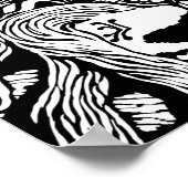 ランドスケープアートポスターB&Wフォレストアートウッドプリント ポスター (角)