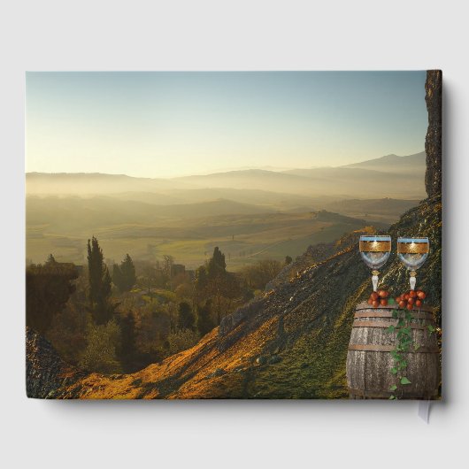 ランドスケープアートワイナリーワインテーマズ結婚ゲストブック ゲストブック (裏面)