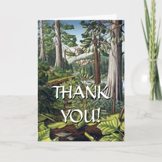 ランドスケープアート空白のプリントカーパーソナライズされたド サンキューカード (正面)