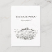 ランドスケープエレガントスケッチホームステッドファーム 名刺 (正面)