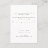 ランドスケープエレガントスケッチホームステッドファーム 名刺 (裏面)