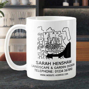 ランドスケープガーデンデザインまたはガーデンデザイナー コーヒーマグカップ