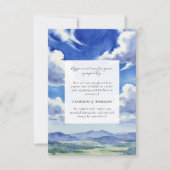 ランドスケープスカイメモリアル写真悔やみや弔慰葬儀 サンキューカード (正面)