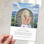 ランドスケープスカイメモリアル写真悔やみや弔慰葬儀 サンキューカード