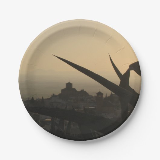 ランドスケープチャーチス差出人住所ラベル ペーパープレート (正面)