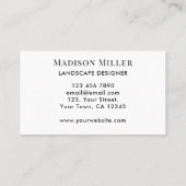 ランドスケープデザイナーの緑のロゴ 名刺 (裏面)