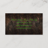 ランドスケープデザイナー緑と茶色の名刺 名刺 (裏面)