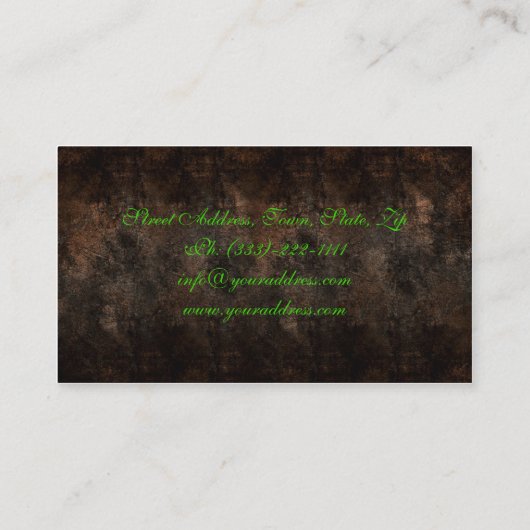 ランドスケープデザイナー緑と茶色の名刺 名刺 (裏面)