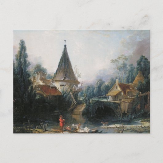 ランドスケープニアボーヴァイスバイフランソワブーシャーポストカ ポストカード (正面)