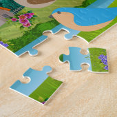 ランドスケープハウスツリーズバーズフラワーズ自然、4歳 ジグソーパズル (側面)