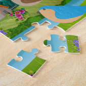 ランドスケープハウスツリーズバーズフラワーズ自然、8歳 ジグソーパズル (側面)