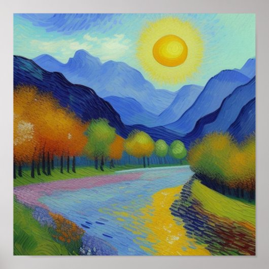 ランドスケープバンゴッホスタイル ポスター (正面)