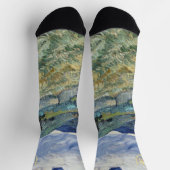 ランドスケープビンセントバンゴッホヴィンテージアートモノグラムの ソックス (上部)