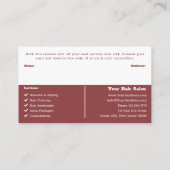 ランドスケープフォーマットスクエアロゴデュアルカラーヘアサロン 紹介カード (裏面)