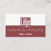 ランドスケープフォーマットスクエアロゴデュアルカラーヘアサロン 紹介カード (正面)