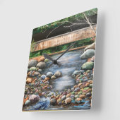 ランドスケープブルクアート スクエア壁時計 (傾斜)