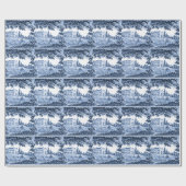 ランドスケープブルービクトリアンホーム ラッピングペーパー (フラット)