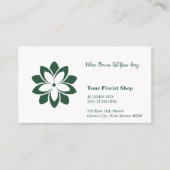 ランドスケープホワイト&グリーンフローリスト店の名刺 ロイヤリティカード (正面)