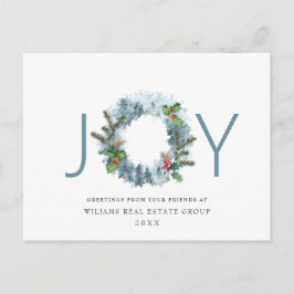 ランドスケープリースクリスマスホリーベリーホリデイ ポストカード