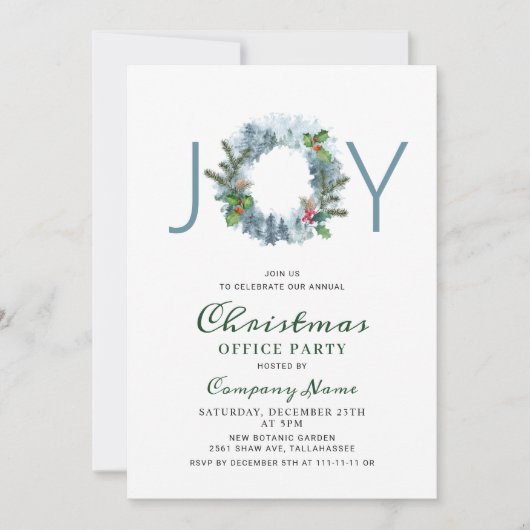 ランドスケープリース企業のクリスマスホリデーパーティー 招待状 (正面)