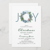 ランドスケープリース企業のクリスマスホリデーパーティー 招待状 (正面/裏面)