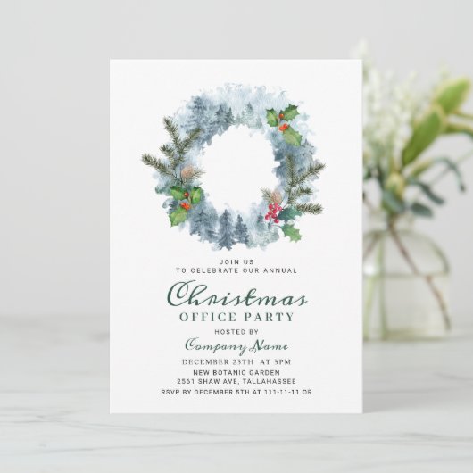ランドスケープリース企業のクリスマスホリデーパーティー 招待状 (スタンド正面)