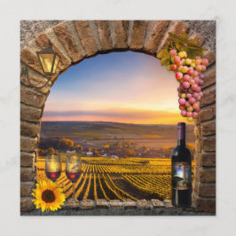 ランドスケープワインヴィネヤードワイナリー結婚式招待状 招待状