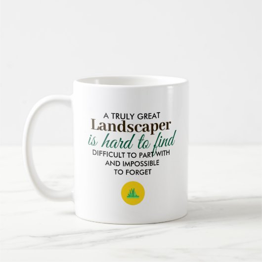 ランドスケープ作業員 名前入りギフト コーヒーマグカップ (左)