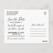 ランドスケープ写真ウェディング日付はがきを保存 ポストカード (裏面)