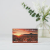 ランドスケープ写真サンセット砂漠の名刺 名刺 (スタンド正面)