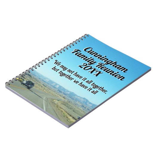 ランドスケープ写真一緒に引用文ファミリー懇親会 ノートブック (左側)