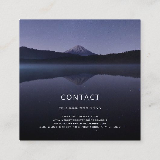 ランドスケープ写真 スクエア名刺