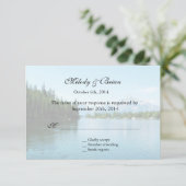 ランドスケープ写真RSVP結婚式招待状 出欠カード (スタンド正面)