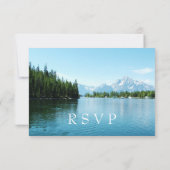 ランドスケープ写真RSVP結婚式招待状 出欠カード (裏面)