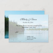 ランドスケープ写真RSVP結婚式招待状 出欠カード (正面/裏面)