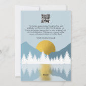 ランドスケープ冬ハッピーホリデーズビジネスQRコード シーズンカード (裏面)