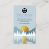 ランドスケープ冬ハッピーホリデーズビジネスQRコード 名刺 (裏面)