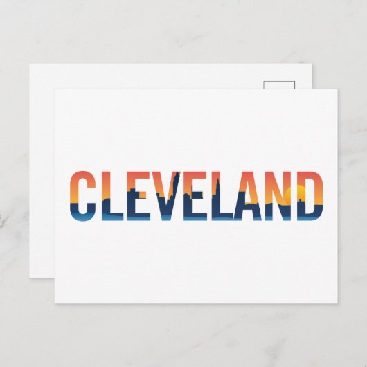 ランドスケープ市内表示 |オハイオ州クリーブランド ポストカード (正面/裏面)