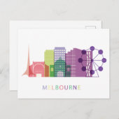 ランドスケープ市内表示 |メルボルン，オーストラリア ポストカード (正面/裏面)