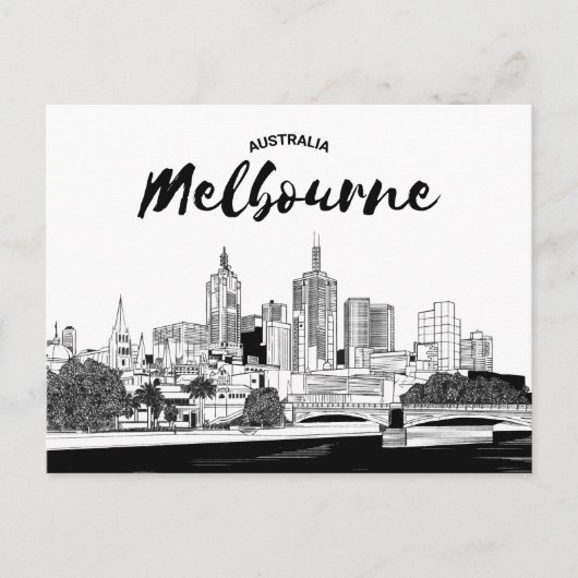 ランドスケープ市内表示 |メルボルン，オーストラリア ポストカード (正面)