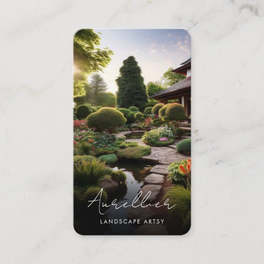 ランドスケープ建築家ガーデン専門グリーン 名刺 (正面)