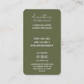 ランドスケープ建築家ガーデン専門グリーン 名刺 (裏面)