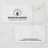 ランドスケープ建築家 | 様式化された木 名刺 (正面/裏面)