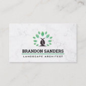 ランドスケープ建築家 | 様式化された木 名刺 (正面)