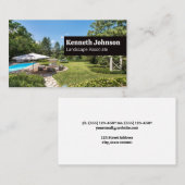 ランドスケープ建築家 |裏庭の芝生 名刺 (正面/裏面)